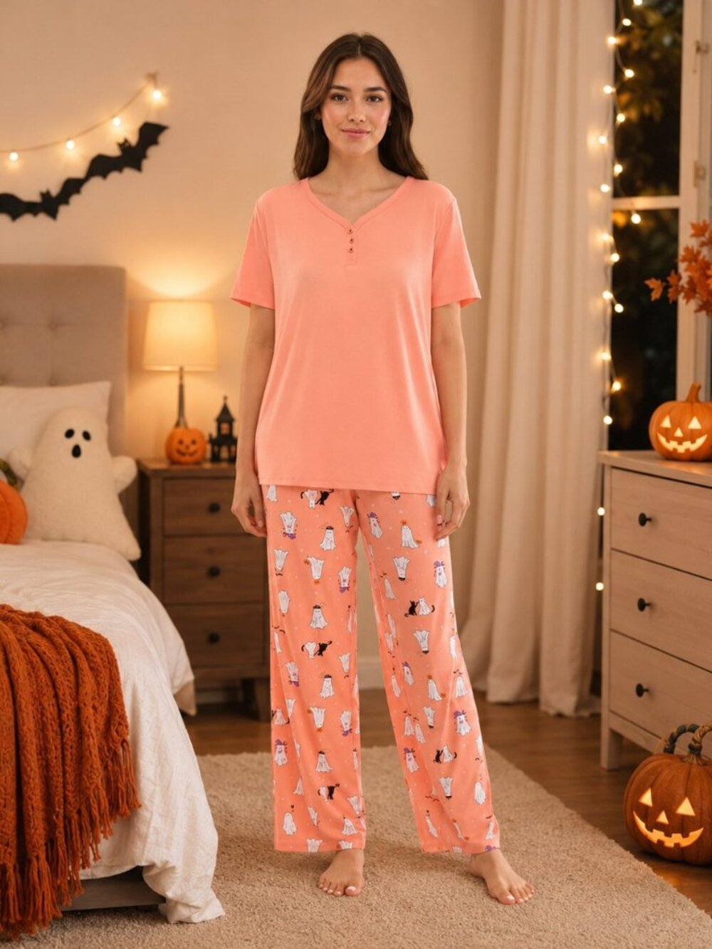 Jaclyn Women’s Halloween Set 3 Piece PJ